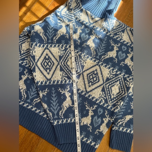 Vintage United States Sweaters women’s reindeer turtleneck sweater large. - Picture 4 of 9